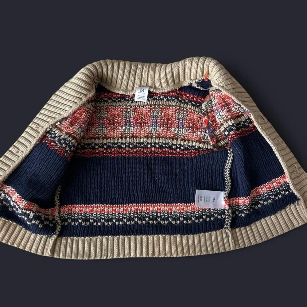 Carters Boys 24 months cardigan-  thick and adorable